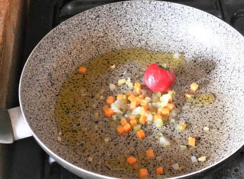 Polenta con funghi porcini al pomodoro 1