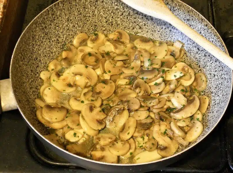 Polenta funghi e gorgonzola