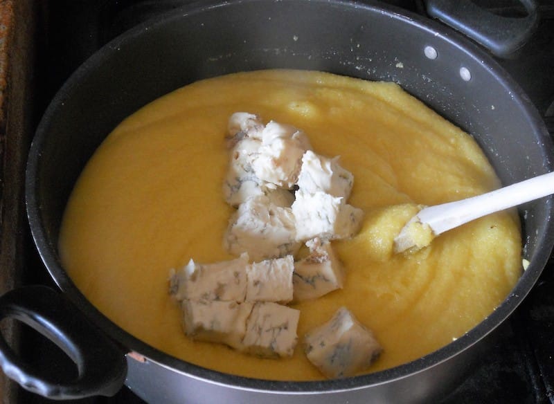 Polenta funghi e gorgonzola 