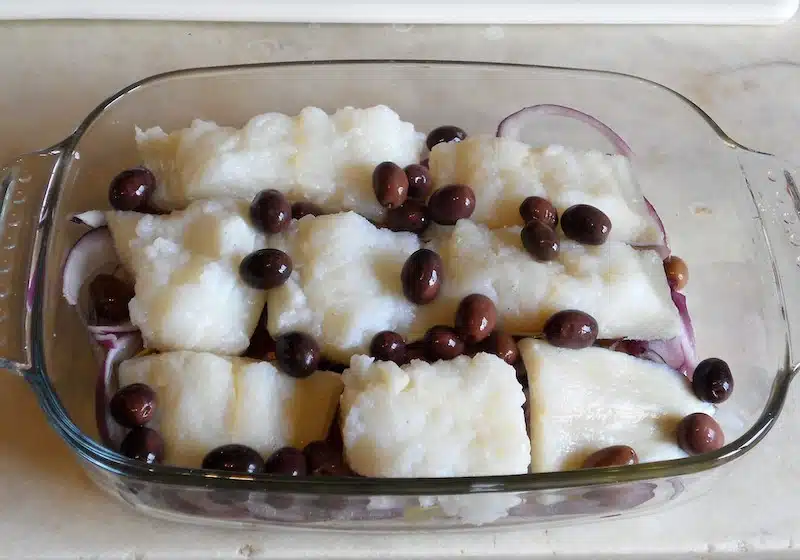 Baccala con patate al forno