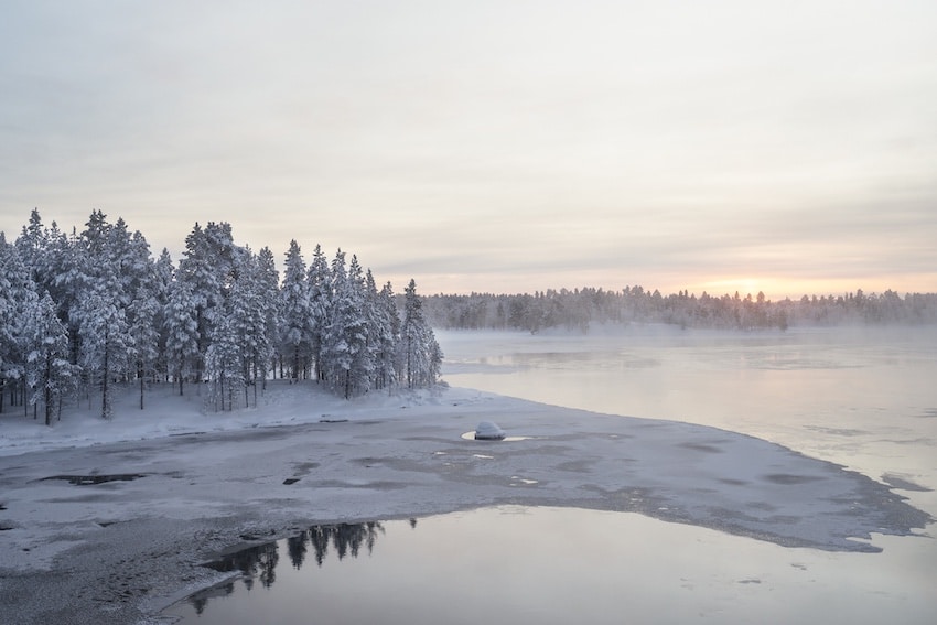 Fiume Paatsjoki nella lapponia finladese 