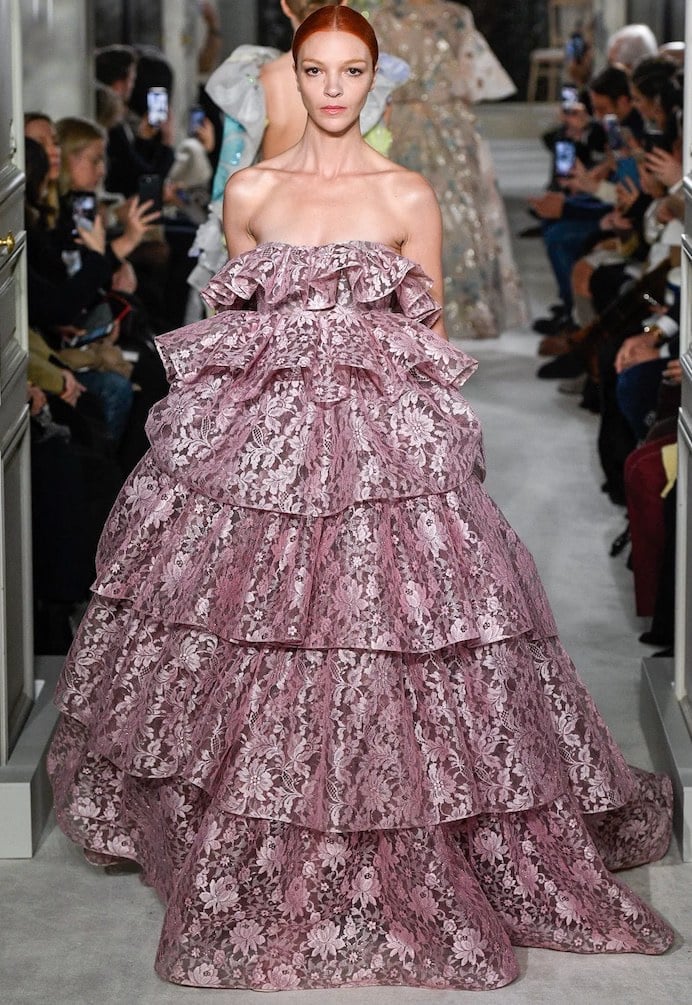 abito alta moda valentino estate 2019