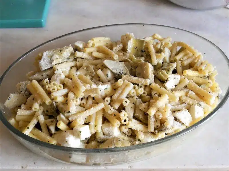 Pasta al forno con carciofi