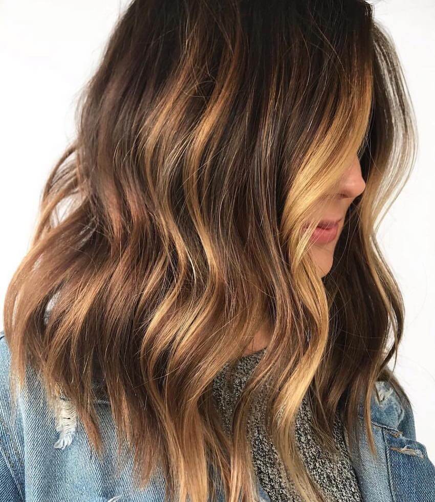 balayage biondo capelli scuri 2019