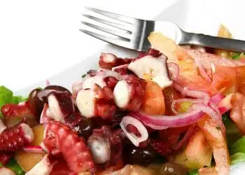 insalata di polpo con verdure