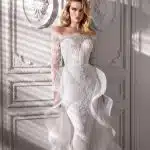 Abito in pizzo a sirena Nicole couture