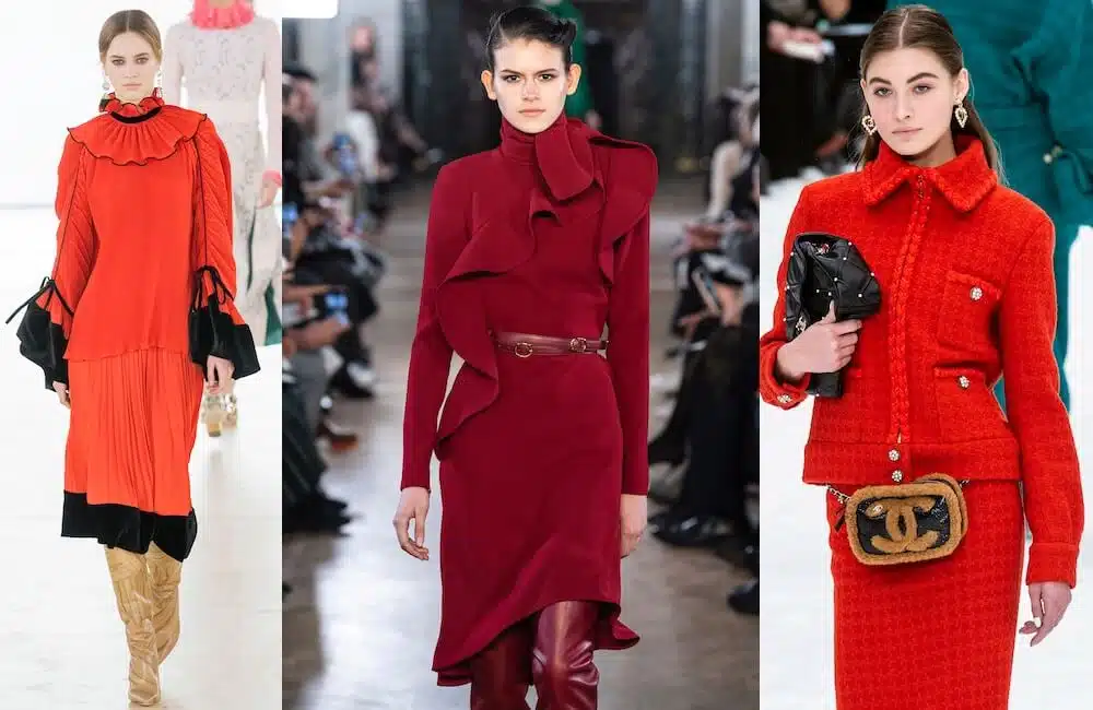 abiti rossi moda autunno inverno 2019-2020