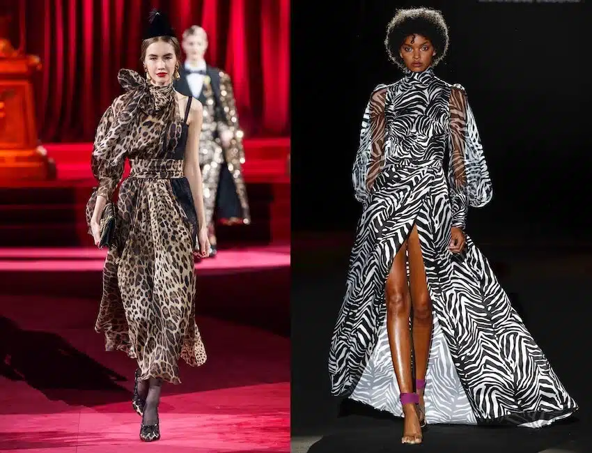 moda inverno 2010 abiti con stampa animalier e zebrata