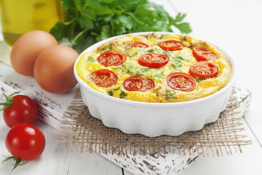 frittata al forno con pomodori