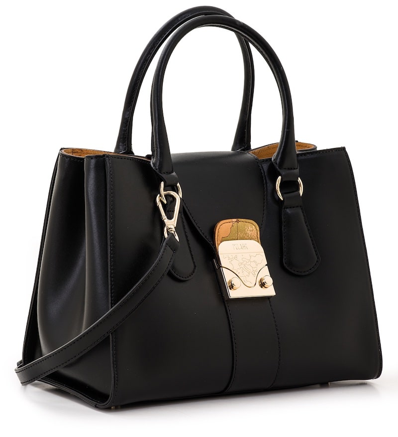 borsa nera in pelle prima classe-