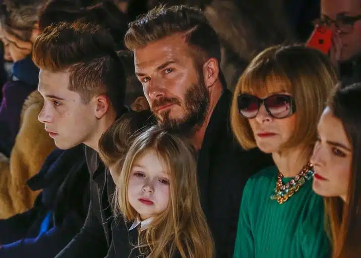 David Beckham sfilata vittoria beckham
