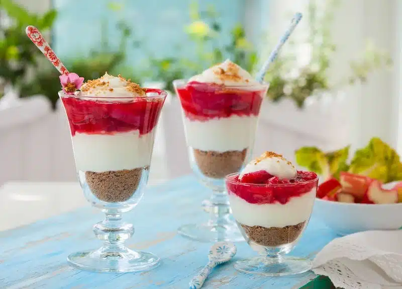  Dolci freddi Cheesecake al rabarbaro 