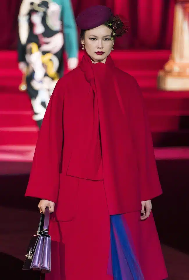Dolce e Gabbana cappotto rosso inverno 2020
