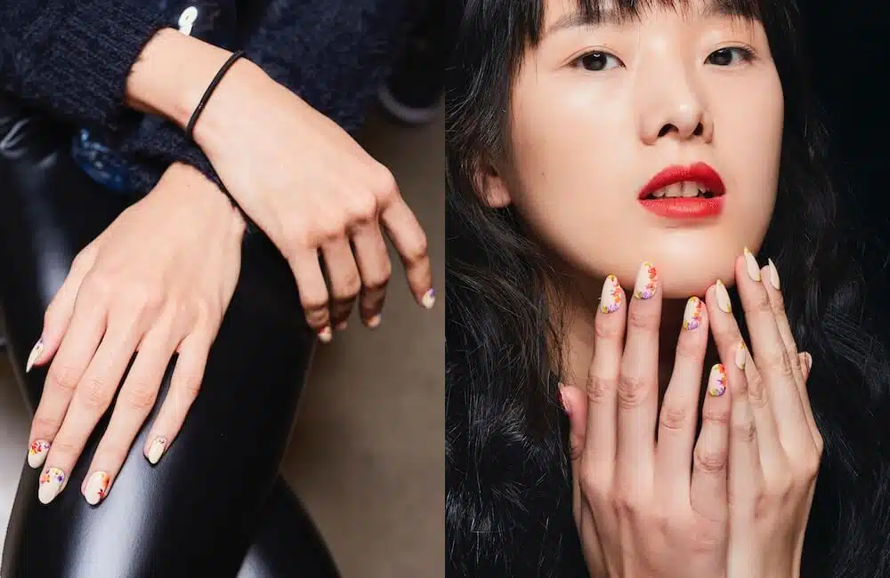 fiori sulle unghie nail art inverno 2019 2020
