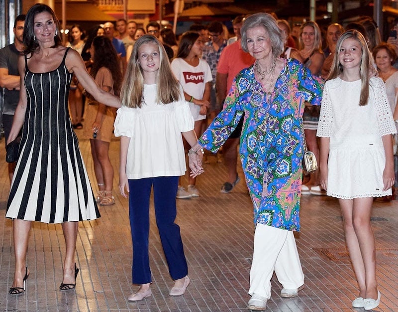 regina sofia letizia famiglia reale spagnola