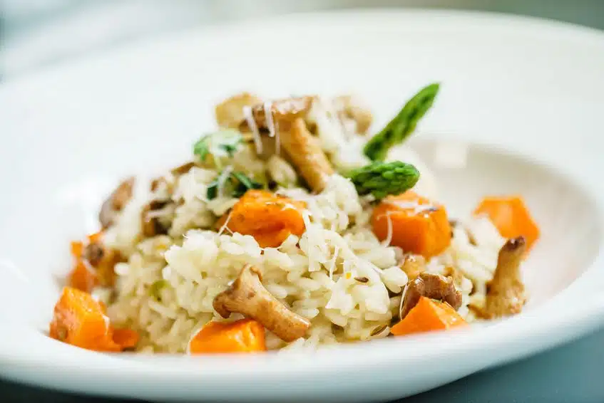 risotto giallo gallicacci e zucca