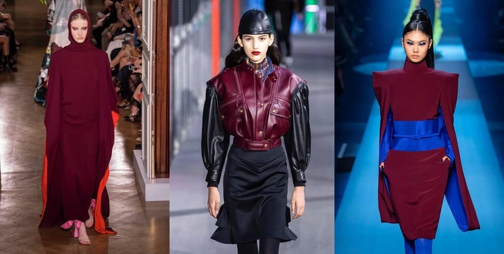 abiti bordeaux moda donna inverno 2020