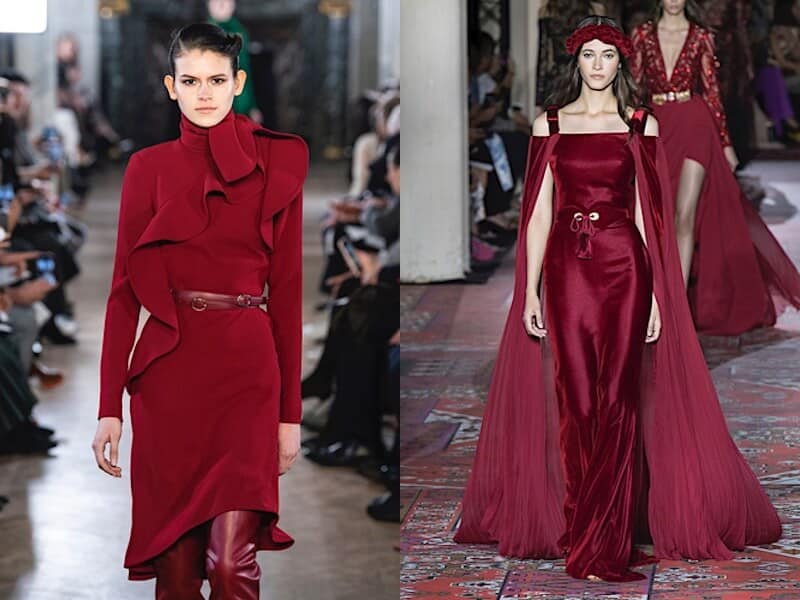 abiti eleganti rosso bordeaux inverno 2019 2020