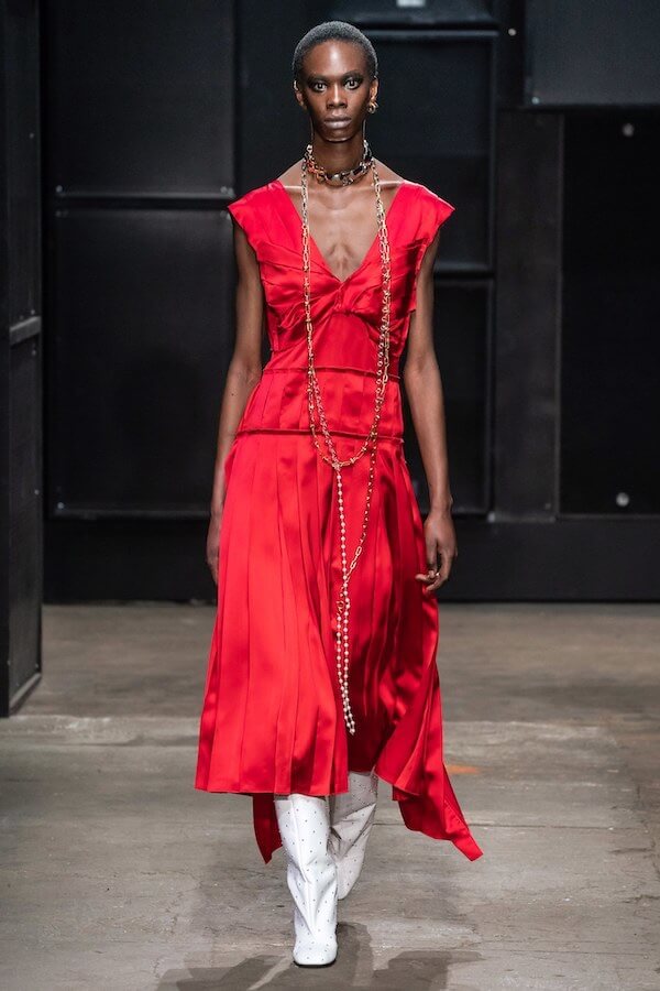 abito rosso marni inverno 2019 2020