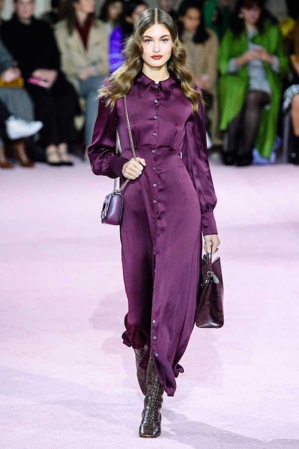 abito viola kate spade inverno 2020