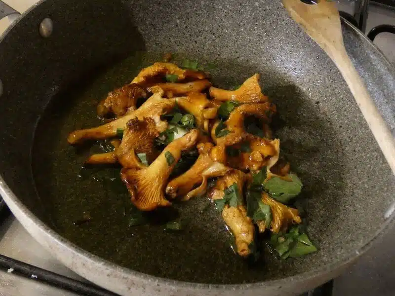 funghi finferli ricetta in padella