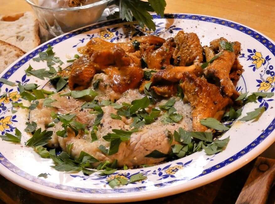 scaloppine ai funghi galletti