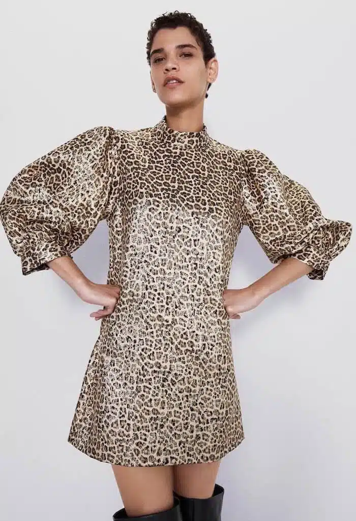 Abito corto zara elegante autunno 2019