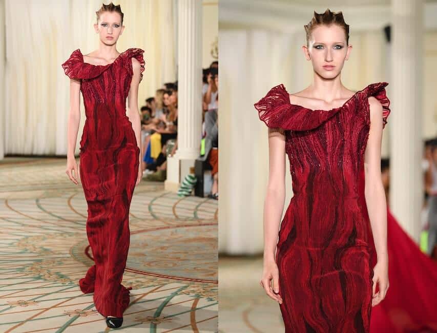 abito lungo elegante inverno.2019 2020-rosso