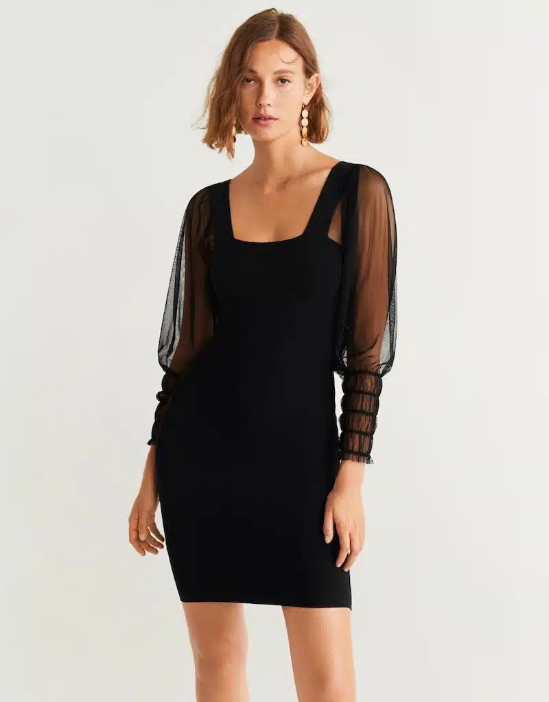 mango tubino nero inverno catalogo 2019 2020