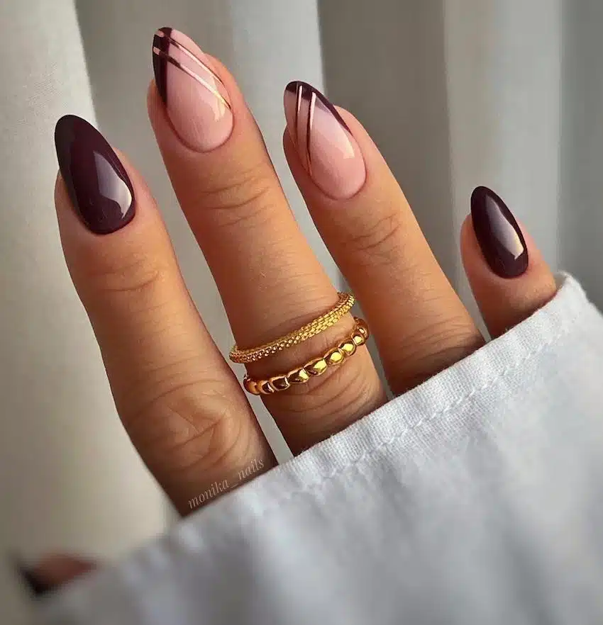 nail art semplici inverno 2023 2024