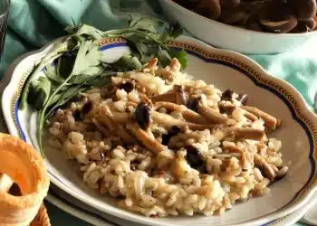 risotto funghi e salsiccia