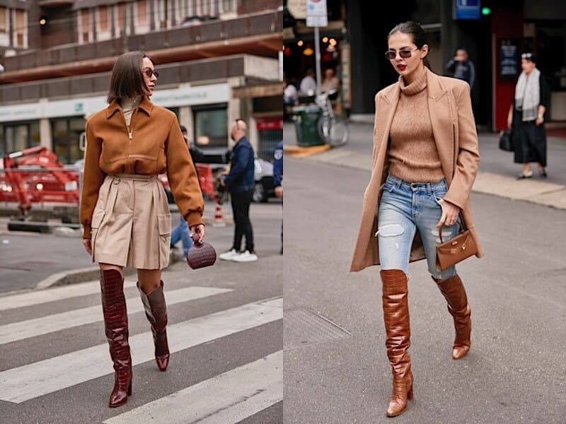 abbinare stivali marroni