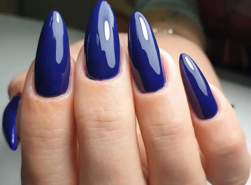 unghie gel blu inverno 2019 2020