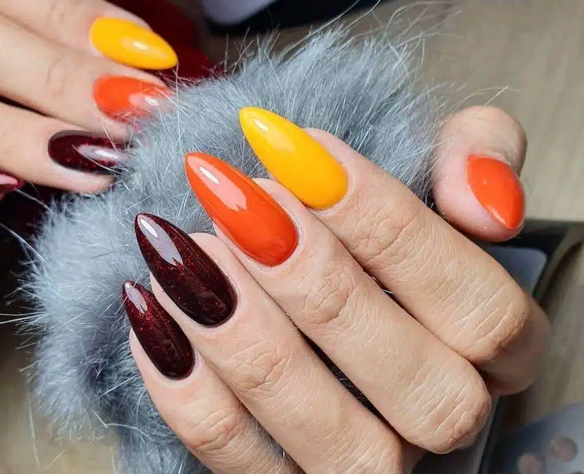 unghie lunghe a punta gel autunno inverno 2019