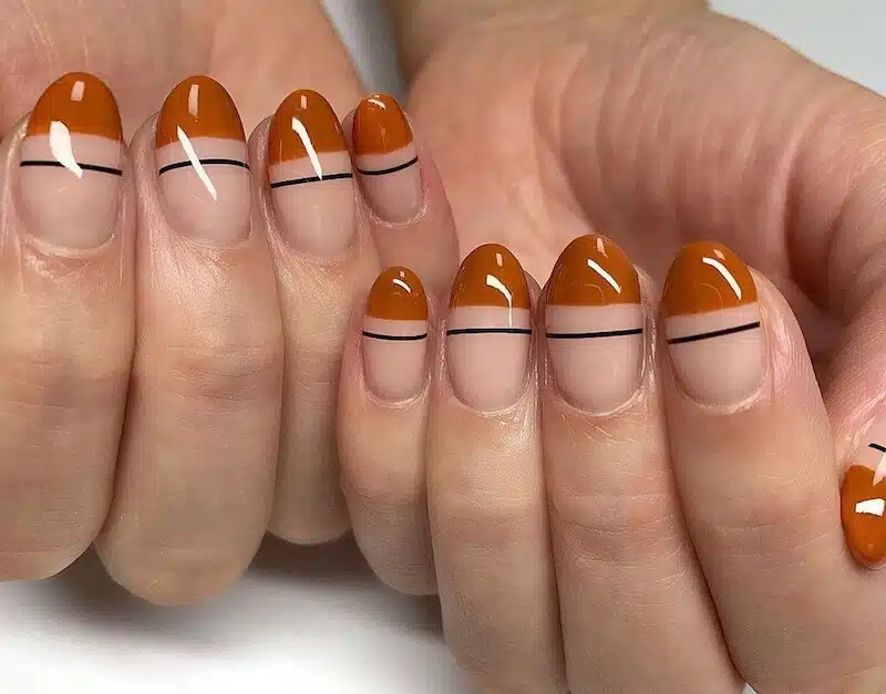 unghie nail art semplici autunno 2019-
