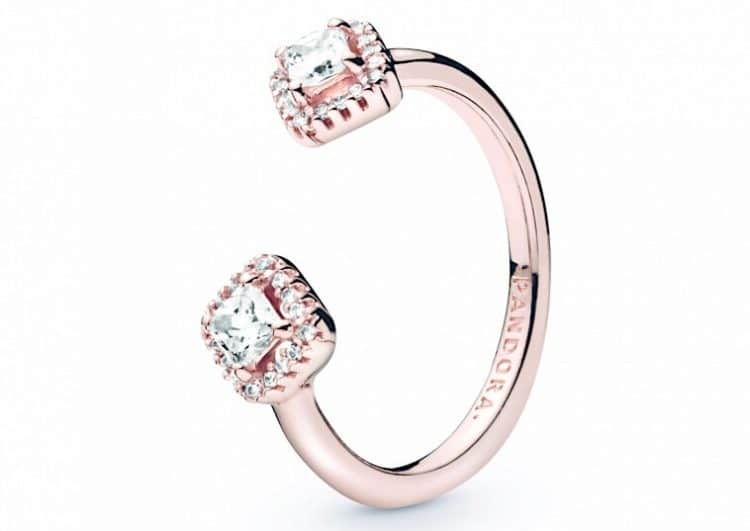 Bishilin Anelli Anello in Oro Rosa 750 Reale, Farfalla con Rubino da 0