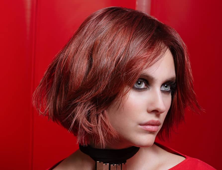 bob corto capelli rossi wella 2023