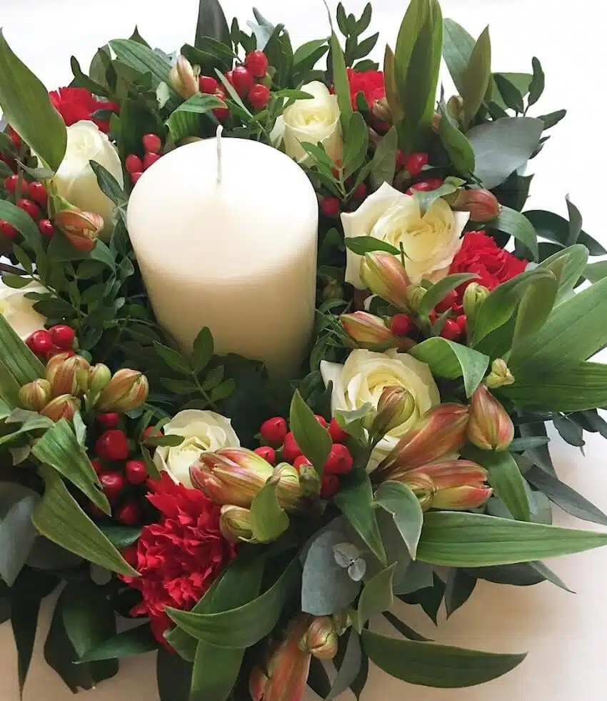 centrotavola fiori e candele