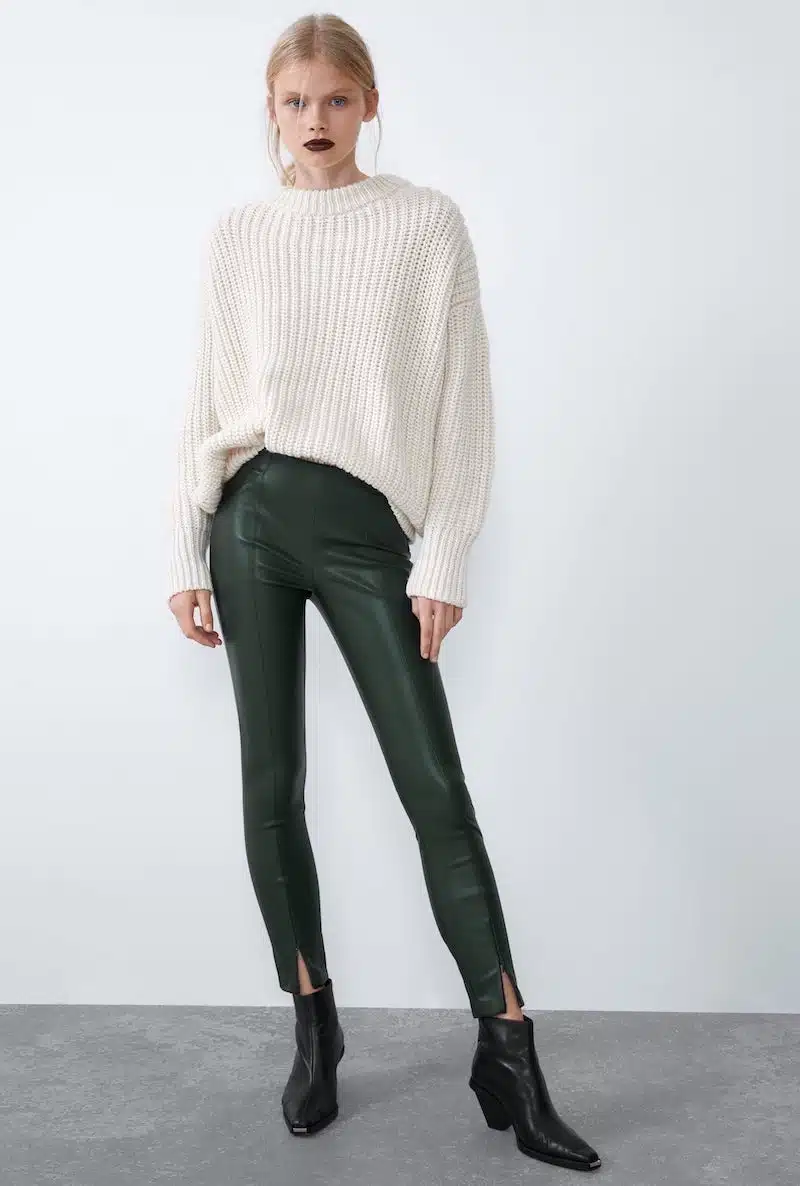 leggins verdi zara inverno 2019 2020