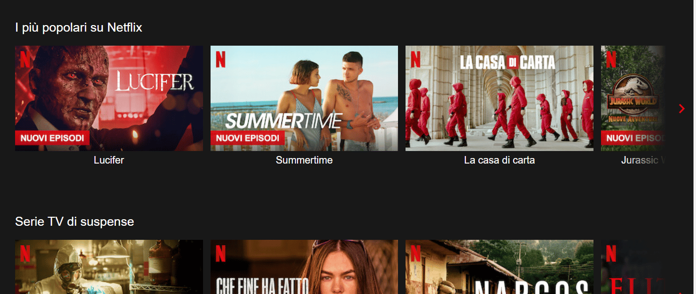 Netflix home catalogo serie tv 2021