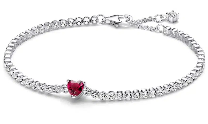 pandora-bracciale tennis con cuore 2023 2024