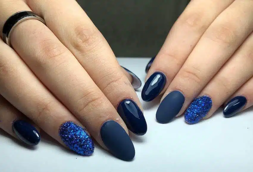 unghie natale 2019 blu