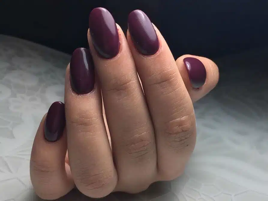 unghie viola scuro inverno 2019-2020