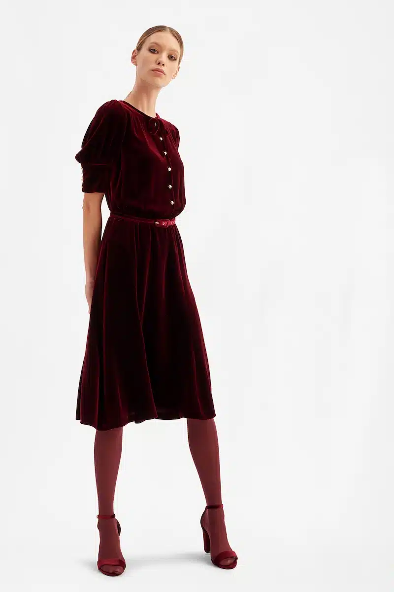 abito velluto luisa spagnoli inverno 2019