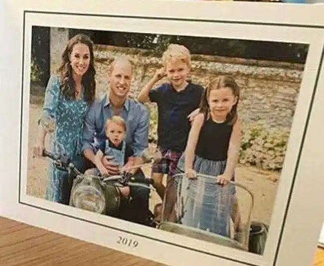 cartolina di natale kate william figli