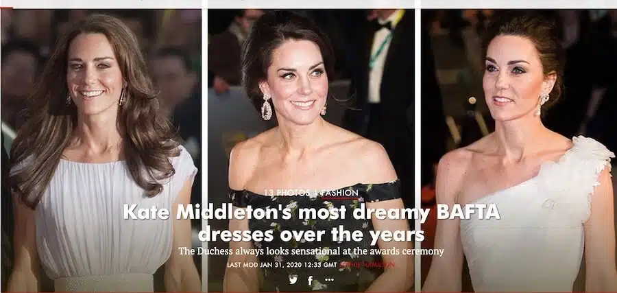 kate middleton Bafta Hello