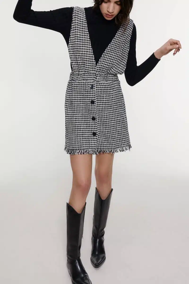 vestito mini salopette zara inverno 2020