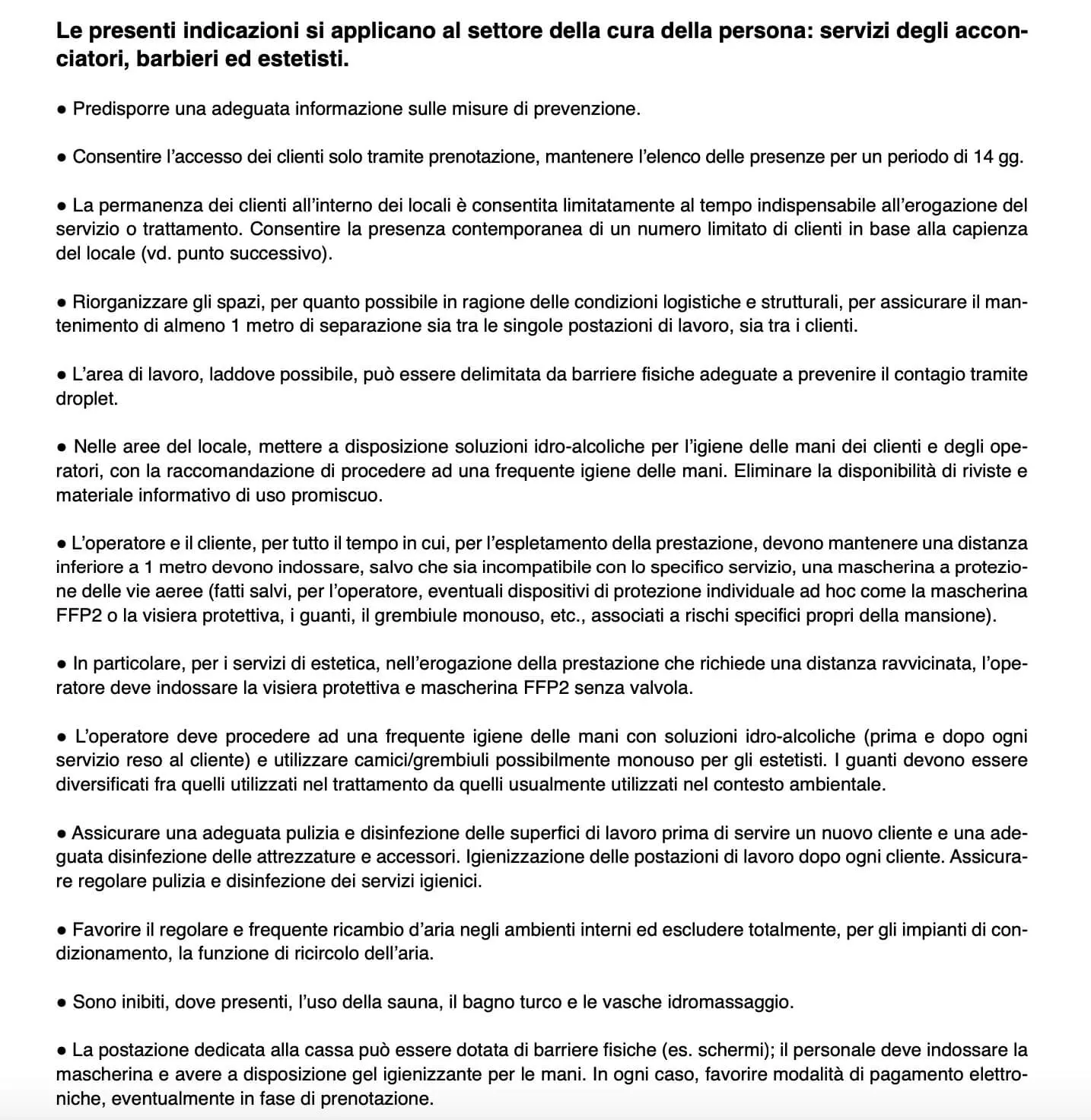 protocollo parrucchieri lombardia