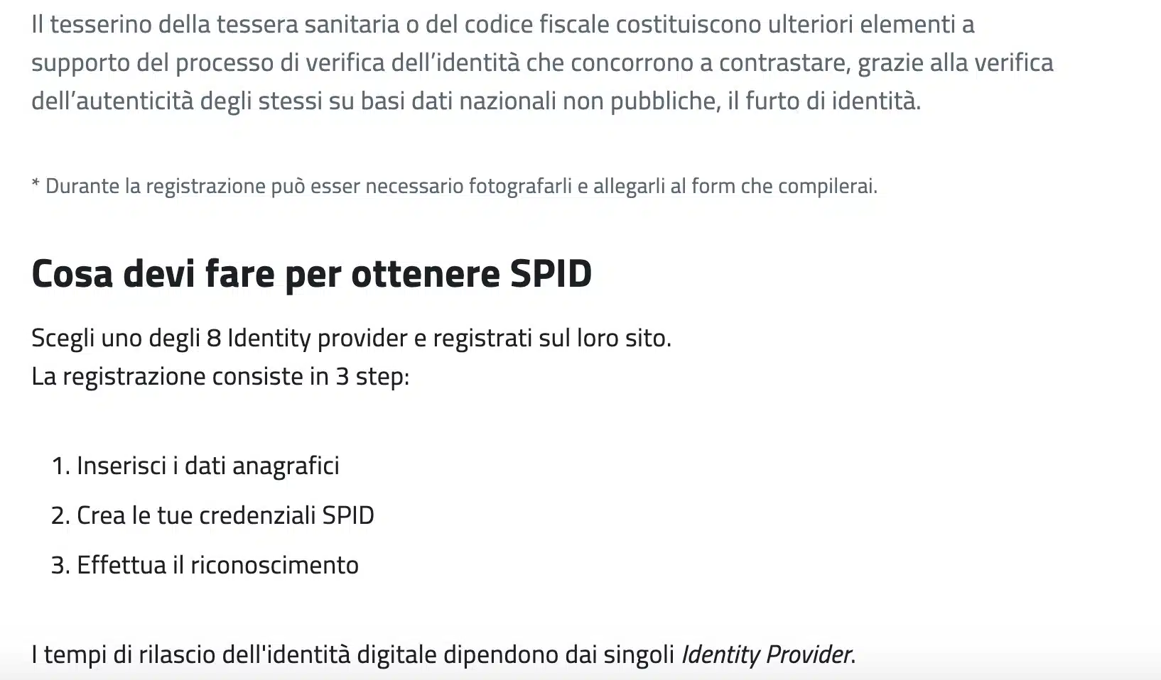 SPID domanda