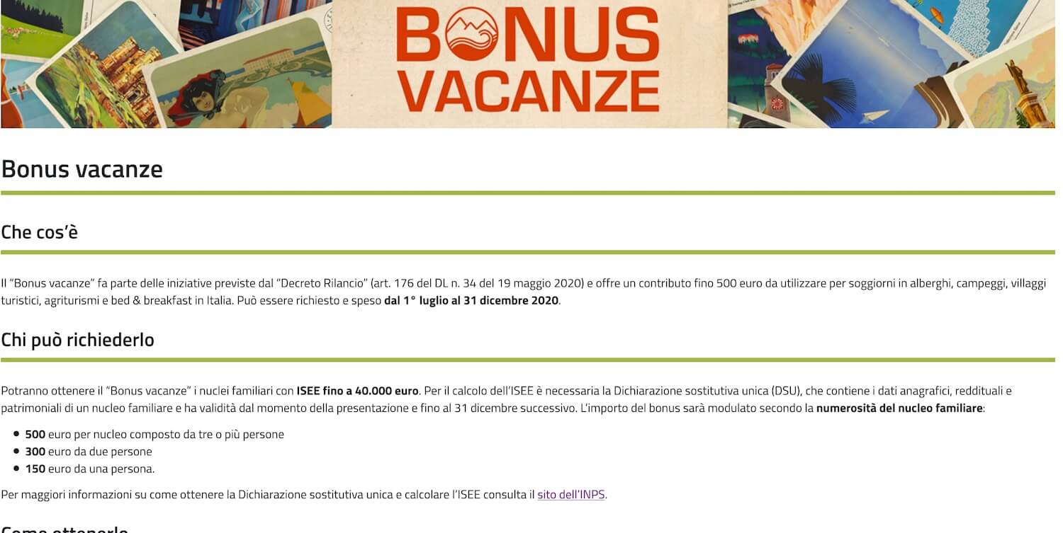 bonus vacanze agenzia entrate